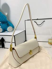 时尚百搭休闲腋下优质法棍包，适合日常通勤、送礼、外出、约会情人节 - 白色 - 查看 3