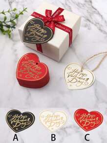 20/30/50pcs Gold Foil Heart Shaped Card Box, Package Tag [No Food Contact], Holiday Gift Decor Packaging Pendant, Suitable For Wedding, Holiday Party, Valentine's Day Favor Packaging Tag