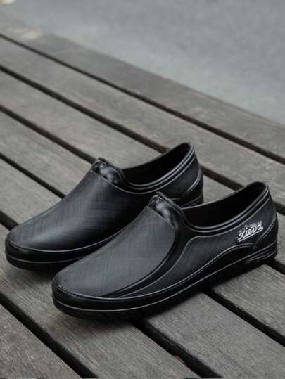 Damen wasserdichte Regenschuhe, modische niedrige rutschfeste Gummistiefel, Anti-Rutsch Galoschen für Arbeit & Küche