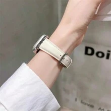Women's New Microfiber Spliced Leather Metal Strap Compatible With 38/40/41/42/44/45/46/49mm Compatible With Applewatch Strap Ultra/Se10/9/8/7/6/5/4/3/2/1