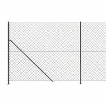 Durable Anthracite Chain Link Fence With Flange 1.6m X 25m Ideal For Security And Solutions - Black - View 3