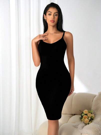 فستان نسائي ضاغط مشكّل مثير، فستان ضاغط قطعة واحدة ضيق الجسم (تشكيل دقيق)