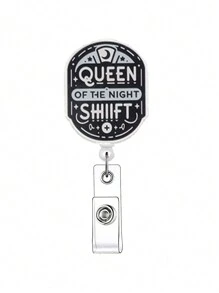1 Badge Scroll, Badge Clip, ID Card Strap Suitable For Nightclub And Office Staff - Black - View 1