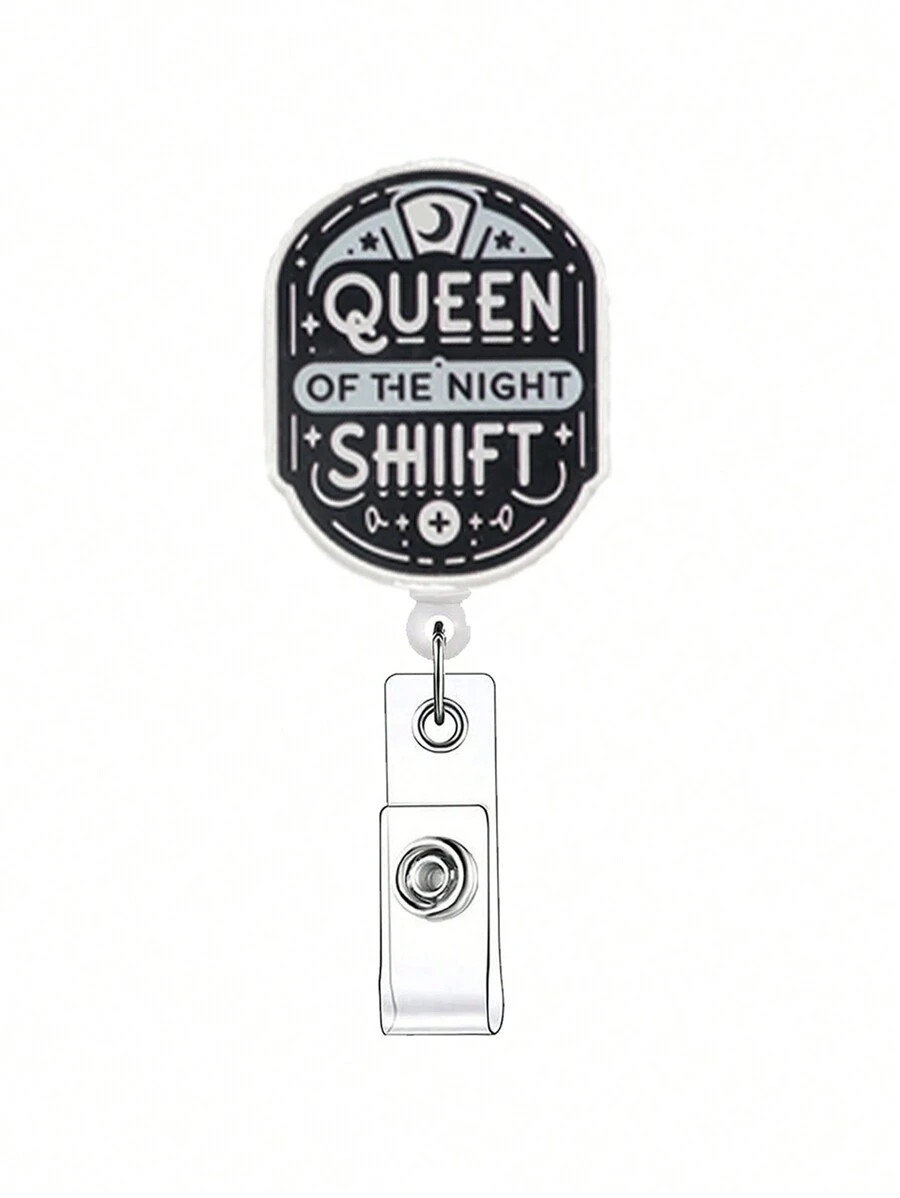 1 Badge Scroll, Badge Clip, ID Card Strap Suitable For Nightclub And Office Staff - Black - View 1