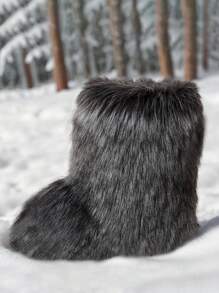 新款保暖时尚休闲毛绒踝靴雪地靴防滑男女情侣冬季皮草靴