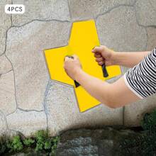 CNCEST 4 Pcs Concrete Stamping Molds Concrete Stamp Mat Set W/Handle Stone Texture Stamps For Concrete Portable Concrete Stamping Molds For Wall & Floor, 23.23*23.23*0.55in, Blue, Red, Yellow, Black - Multicolor - View 5