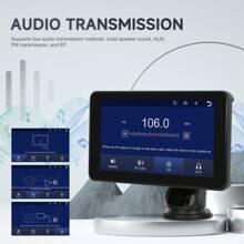 Portable Car Radio Wireless Apple Carplay Android Auto, 7 Inch Touchscreen Car Play Screen With Bluetooth GPS Airplay Mirror Link FM Transmitter AUX + AHD Led Backup Rearview Camera - 7 Inch - View 8