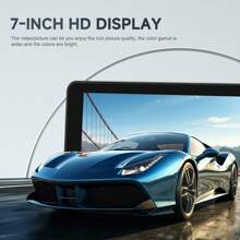 Portable Car Radio Wireless Apple Carplay Android Auto, 7 Inch Touchscreen Car Play Screen With Bluetooth GPS Airplay Mirror Link FM Transmitter AUX + AHD Led Backup Rearview Camera - 7 Inch - View 2
