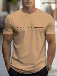 Camiseta Masculina Boston 30.1 Classico Manga Curta Verão Estilo Casual Masculino Premium Primavera Verão