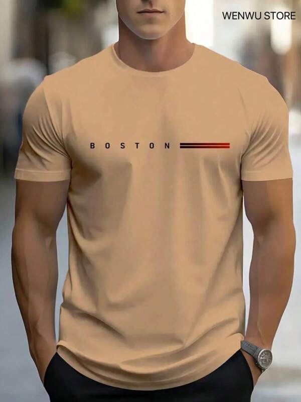 Camiseta Masculina Boston 30.1 Classico Manga Curta Verão Estilo Casual Masculino Premium Primavera Verão