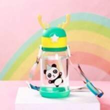 Portable Elk Water Bottle Cup Children's Water Bottle With Multicolor Design - 藍色的 - 查看 4
