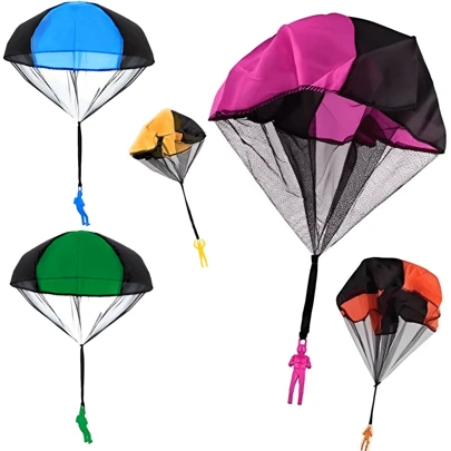 1 st juldekoration fallskärmsdocka, utomhus handkast flygande leksak för barn