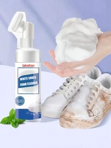 jakehoe 1/2/3pcs White Shoe Foam Cleaner, Multi-Function Stain Remover For Yellowed Shoes, Portable Shoe Care Cleaning & Deodorizing, Includes Christmas Decoration As Gift (Random Style) - Multicolor - View 9