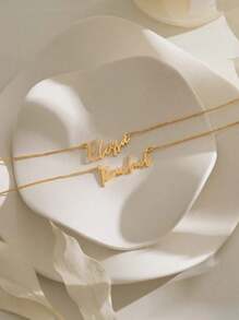 1 件定制爪子名字项链、宠物项链、多名字项链、狗爪项链、宠物纪念项链、妈妈的礼物、她的生日礼物圣诞礼物 - 彩色 - 查看 3