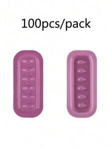 100 件装睫毛胶支架托盘睫毛延长胶支架垫条形塑料垫片调色板睫毛艺术家配件 - 彩色 - 查看 11