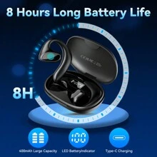 Language Translator Earbuds Supports 150 Language Online Real Time Voice Translator Device, Supports Music, Phone, And Regular Headphone Functions - 黑色 - 查看 6