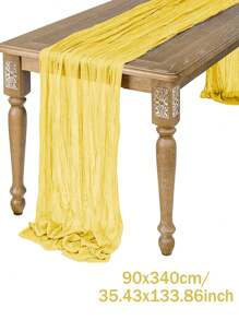 1 cái/5 cái khăn trải bàn xếp ly màu vàng 90*180cm, 1 cái 90*340cm, khăn trải bàn gấp gọn, khăn trải bàn trang trí, thích hợp cho các dịp lễ, sinh nhật, đám cưới, lễ hội, Halloween, Giáng sinh, năm mới 2025, trang trí bàn ăn, phòng tiệc tại nhà, khăn trải bàn, khăn trải bàn trang trí. - Màu vàng - Xem 13