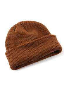 Cappello senza visiera in maglia monocromatico (unisex), cappello lavorato a maglia per la protezione delle orecchie, personalizzabile con logo, adatto per l'autunno e l'inverno