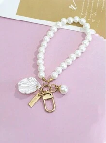 1pc Vỏ sò ngọc trai giả Vỏ điện thoại di động Túi mặt dây chuyền Móc chìa khóa Móc chìa khóa Vỏ sò ngọc trai giả Đồng xu tròn Mặt dây chuyền chữ hai mặt Thích hợp làm quà tặng Ví Ba lô Ba lô và ba lô Quà tặng cho phụ nữ - Nhiều màu - Xem 2