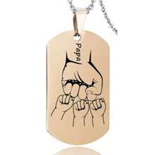 Dây chuyền hình cú đấm tay của đội Daddy được cá nhân hóa, Mặt dây chuyền thẻ tên chó Fist Bump tùy chỉnh 1-4 tên cho bố chồng, Trang sức tình yêu của ông nội, Quà tặng sinh nhật Giáng sinh Ngày của cha cho bố, Chồng Papa, Có túi quà - Nhiều màu - Xem 13