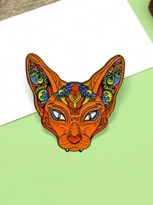 1 cái Ghim cài áo hình mặt mèo Sphynx không lông nhiều màu - Nhiều màu - Xem 3