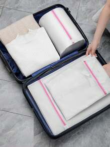 Túi giặt S/M/L/3 chiếc cho đồ mỏng manh, Túi giặt lưới, Túi giặt giày dép, Túi giặt có dây rút, Túi giặt áo ngực, Túi giặt tất, Túi giặt gia cố, Túi giặt chống biến dạng gia dụng, Túi giặt đồ lót và áo ngực, Túi lưới giặt chống rối, Túi phân loại quần áo hành lý - nhiều màu - Xem 4