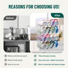 Water Bottle Organizer For  40 Oz Tumbler With Handle, Cabinet Pantry Kitchen Organizers And Storage For Cup Accessories Holder, Patented Stackable Tumbler Organizer Gifts - 無色 - 查看 7