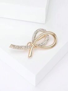 1 Peça Broche Em Liga De Zinco Em Forma De Fita Com Strass