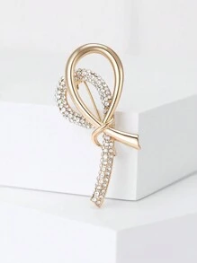 1 Peça Broche Em Liga De Zinco Em Forma De Fita Com Strass
