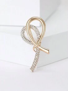 1 Peça Broche Em Liga De Zinco Em Forma De Fita Com Strass