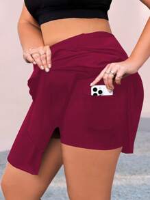 4 Pack Plus Size Women's Tennis Golf Skirts High Waisted With Pockets Inner Shorts Tennis Leggings - Nhiều màu - Xem 5