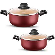 12-Piece Aluminum Cookware Set Frying Pan Casserole Ladle Spatula Seletta Cherry MTA - 8838 - Đỏ - Xem 2