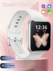 無性別運動智慧手錶，訊息提醒，音樂和相機控制，無線連接功能 - 銀色 - 查看 3