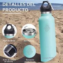 Vasos Termico 304 Acero Inoxidable Taza Termo Botellas Para Agua - Verde - Ver 3