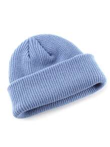 Cappello senza visiera in maglia monocromatico (unisex), cappello lavorato a maglia per la protezione delle orecchie, personalizzabile con logo, adatto per l'autunno e l'inverno