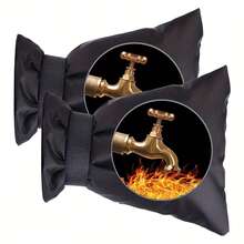 210D Oxford Waterproof Outdoor Faucet Cover, Winter Frost-Proof Faucet Protector, Insulated Faucet Jacket For Outdoor Water Spigot - Multicolor - View 8