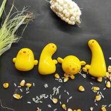 4pcs Creative Cartoon Cute Duck Resin Fridge Magnets, Decorative Magnets For Office, Kitchen, Whiteboard, Storage Cabinet, Dishwasher, Cute Home Decor, Children's Day Gift, Valentine's Day Gift, Friend/Family Gift, Fridge Decor, Small Decorative Item, Kitchen Decor Collection, Home Decor, Room Decor, Birthday Gift, Surprise Gift - Multicolor - View 2