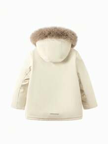 Balabala Cold-Resistant And Waterproof Outdoor Down Jacket With Fur Collar, Winter 2024 Collection - Khaki - View 5