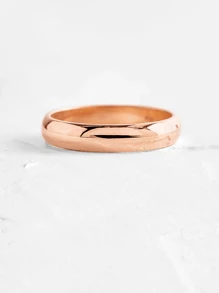 1 件男士时尚经典商务个性化戒指，宽度 4 毫米，镀金铜扣，奢华珠宝结婚/订婚戒指 - 戒指寬度(4mm) - 查看 6