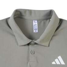 Adidas 男士 CLUB SMU3S POLOPOLO 针织短袖 Polo 衫 TIY3216 - 灰色 - 查看 3