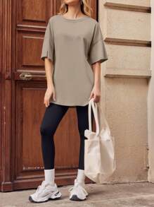 OUTBALL Womens Oversized T Shirts Tees Half Sleeve Crew Neck