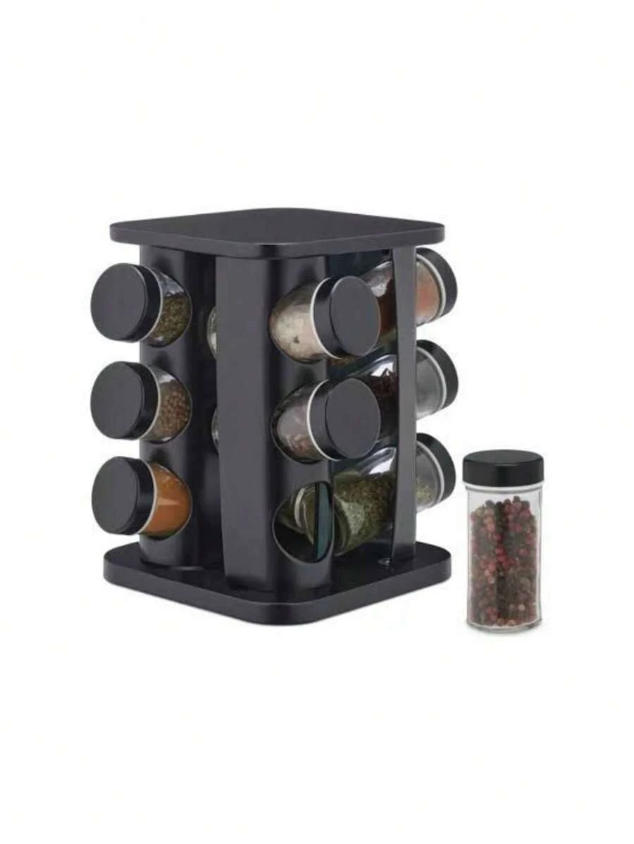Rotating Spice Rack With 9 And 12 Glass Jars BELAKASA - 12 盆 - 查看 1