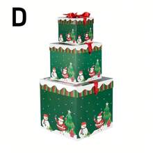 3PCS Hộp trang trí Giáng sinh Hộp xếp chồng Giáng sinh 4 kích cỡ Hộp quà có nắp Hộp lồng nhau Giáng sinh Hộp quà xếp chồng Giáng sinh Trang trí - Nhiều màu - Xem 16