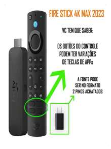 Fire TV Stick 4K MAX With Voice Remote With Alexa (Includes TV Controls) | Dolby Vision Fire Tv Stick 4k Max 16gb Wifi 6 Ultra Fast Color Black - 黑色 - 查看 6