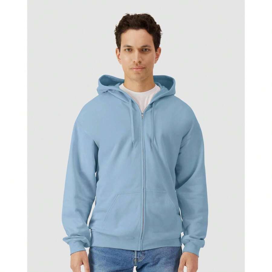 Gildan - Softstyle® Full-Zip Hooded Sweatshirt - SF600 - 石藍 - 查看 1