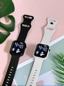 2 Stücke/1 Stück neue LED Digital Astronaut Flugzeug Uhr, minimalistisch und mehrfarbig, geeignet als Halloween, Weihnachts-, Geburtstagsggeschenk, Partneruhr