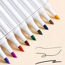 Juego de 9 colores de rotuladores acrílicos para pintar rocas, piedras, cerámica, vidrio, madera y lienzos. Útiles para manualidades, dibujo, grafiti y tomar notas. - Multicolor - Ver 7