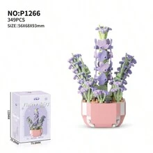 Set de 6 macetas de plástico con bloques de construcción, juguete de bloques de mini ladrillos para decoración del hogar y jardín interior, regalos para amigos, decoración creativa para escritorio, ideal para Año Nuevo, Acción de Gracias, Día del Maestro, Día de la Mujer