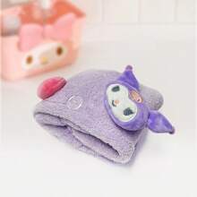Miniso 1pc Sanrio Kuromi 3D Anti-Bacterial Hair Drying Cap, Super Absorbent Material, Washable 100 Times, Cute Cartoon Design, Perfect For Daily Use, Hair Drying Cap/Towel - Purple - View 2