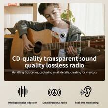 Nouveau Mic Mini (2 TX + 1 RX + Étui de Recharge), Microphone Sans Fil Lavalier Pour Iph Ipad Série Android Galaxy, Ultra-Léger, Audio Riche en Détails, Micro-Cravate Anti-Bruit IA 75mAh Batterie 6H Temps de Fonctionnement Pour Enregistrement Vidéo Interview Live Vlog Streaming-Rose - Multicolore - Voir 9